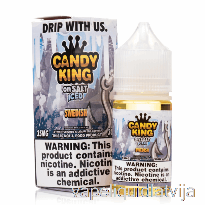 Iced Swedish - Candy King On Salt - 30ml 35mg Vape šķidrums